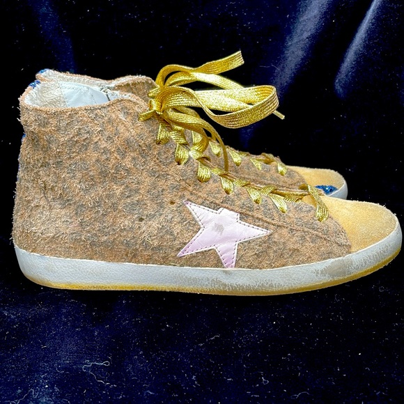 GOLDEN GOOSE FRANCY HIGH TOP LEOPARD PRINT LEATHER SNEAKERS -9 US 👟🤎🤩 - Picture 8 of 12